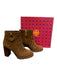 Tory Burch Shoe Size 8.5 Brown Suede Gold hardware Side Zip Lugg Sole Boots Brown / 8.5