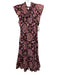 Cleobella Size M Brown, Pink, Multi Cotton Cap Sleeve Floral Print Maxi Dress Brown, Pink, Multi / M