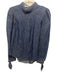 Veronica Beard Size 6 Dark Blue Cotton & Tencel Long puff sleeve Collar Top Dark Blue / 6