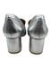 Stuart Weitzman Shoe Size 9 Silver Leather Metallic Buckle Detail Loafers Silver / 9