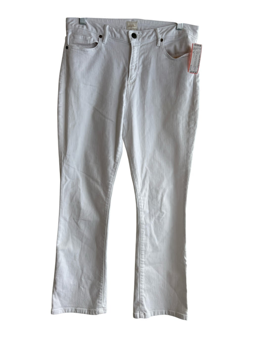 Ann Mashburn Size 29 White Cotton Blend 5 Pocket High Rise Zip Fly Jeans White / 29