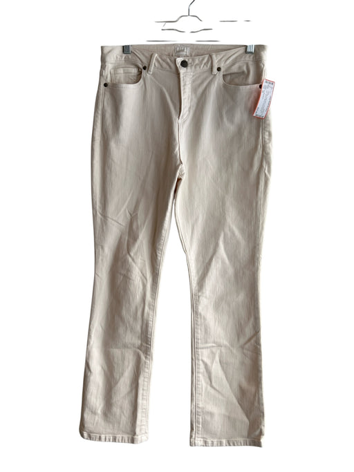 Ann Mashburn Size 29 Off White Cotton Blend 5 Pocket High Rise Zip Fly Jeans Off White / 29