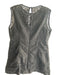 Nanette Lepore Size 6 Black Cotton Sleeveless Back Zip Lace Overlay Top Black / 6