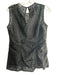 Nanette Lepore Size 6 Black Cotton Sleeveless Back Zip Lace Overlay Top Black / 6