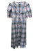 Hill House Size Medium Blue, Pink, Green Cotton Short Puff Sleeve Plaid Dress Blue, Pink, Green / Medium