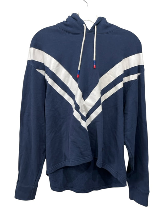 Tory Sport Size Small Navy Blue & White Cotton Long Sleeve Chevron Logo Sweater Navy Blue & White / Small