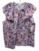 Rails Size Medium Pink & Purple Cotton Cap Sleeve Abstract Print Tie Neck Top Pink & Purple / Medium