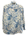 Tuckernuck Size Medium Blue, Green, White Cotton Long Sleeve Floral Ruffles Top Blue, Green, White / Medium