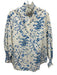 Tuckernuck Size Medium Blue, Green, White Cotton Long Sleeve Floral Ruffles Top Blue, Green, White / Medium