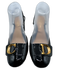 Christian Dior Shoe Size 39.5 Black & Gold Patent Leather Round Toe Pumps Black & Gold / 39.5