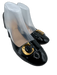 Christian Dior Shoe Size 39.5 Black & Gold Patent Leather Round Toe Pumps Black & Gold / 39.5