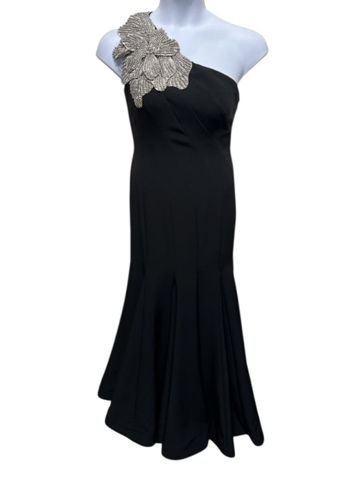 Mac Duggal Size 6 Black Polyester Rhinestones Bow Detail Sleeveless Gown Black / 6