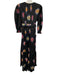 Cynthia Rowley Size S Black, Blue & Multi Cotton Floral Circles Dress Black, Blue & Multi / S
