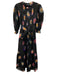 Cynthia Rowley Size S Black, Blue & Multi Cotton Floral Circles Dress Black, Blue & Multi / S