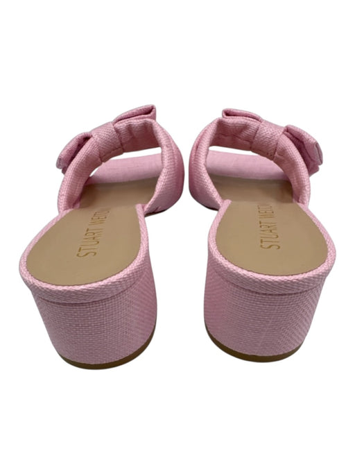 Stuart Weitzman Shoe Size 8.5 Light Pink textile upper Woven Bow Mules Light Pink / 8.5