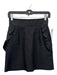 Sandro Size 1 Black Cotton & Viscose Blend Ruffle Detail Pockets Back Zip Skirt Black / 1