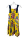 Maeve Size XS Yellow & Multi Cotton Sleeveless Floral Shift Ruffle Detail Dress Yellow & Multi / XS