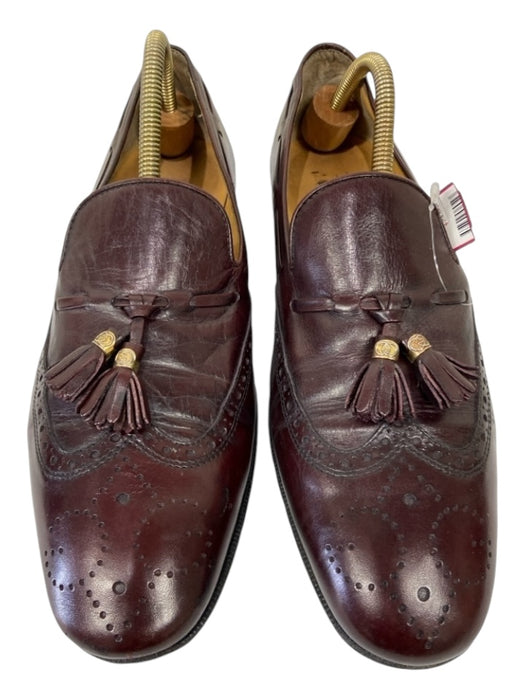 Gucci Shoe Size 43 AS IS Oxblood Leather Broguing Tassel loafer Men's Shoes 43