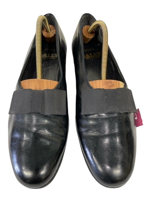 Bally Shoe Size 10 AS IS Black Leather Solid Bow Dress Men's Shoes 10