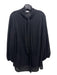 Akris Punto Size 14 Black Poly Blend Perforated Long Sleeve Button Up Top Black / 14