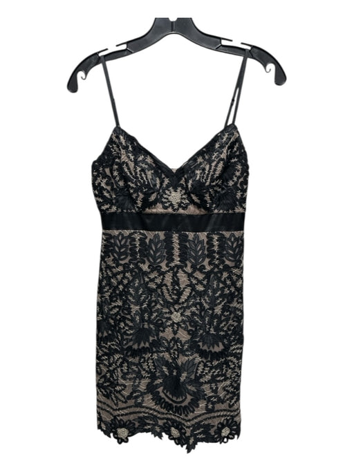 Suewong Nocturne Size 0 Black & Brown Nylon & Polyester Floral Dress Black & Brown / 0