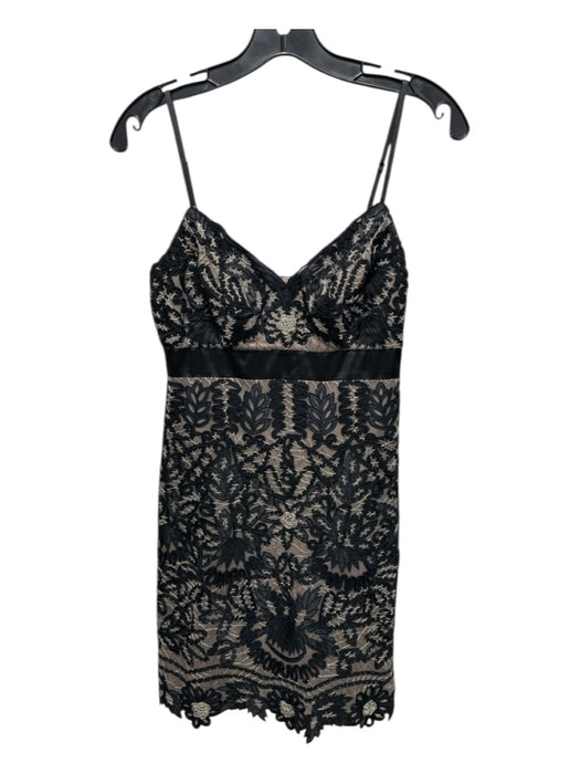 Suewong Nocturne Size 0 Black & Brown Nylon & Polyester Floral Dress Black & Brown / 0