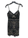 Suewong Nocturne Size 0 Black & Brown Nylon & Polyester Floral Dress Black & Brown / 0
