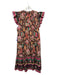 Love The Label Size S Orange, Pink, Multi Cotton Abstract Floral Back Zip Dress Orange, Pink, Multi / S