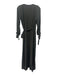 Natalie Martin Size XS Black & Brown Silk Tie Polka Dot Wrap Maxi Dress Black & Brown / XS