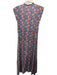 India Collection Emerson Fry Size XS Blue, Orange, Green Cotton Cap Sleeve Dress Blue, Orange, Green / XS