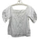 Tibi Size 2 White Cotton Pleat Detail Cap Sleeve A Line Square Neck Top White / 2
