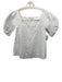 Tibi Size 2 White Cotton Pleat Detail Cap Sleeve A Line Square Neck Top White / 2