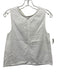 COS Size 2 White Cotton Blend Denim Tie Back Front Seam Sleeveless Top White / 2