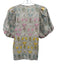 Anna Cate Size XS Green, Yellow, Pink Cotton block print floral V Neck Top Green, Yellow, Pink / XS