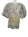 Anna Cate Size XS Green, Yellow, Pink Cotton block print floral V Neck Top Green, Yellow, Pink / XS