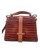 Chloe Chestnut Brown Leather Croc Embossed Top Flap Crossbody Strap Satchel Bag Chestnut Brown / Medium