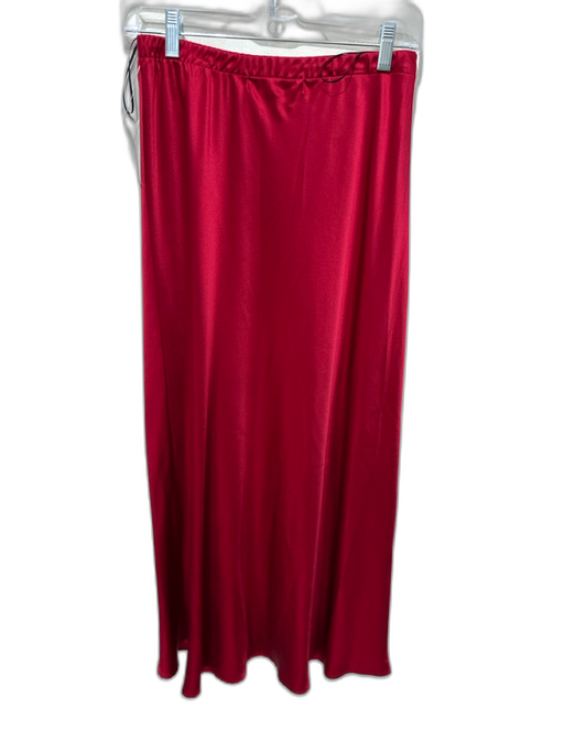 SPRWMN Size S Ruby Red Silk Elastic Waist Sheath Maxi Skirt Ruby Red / S