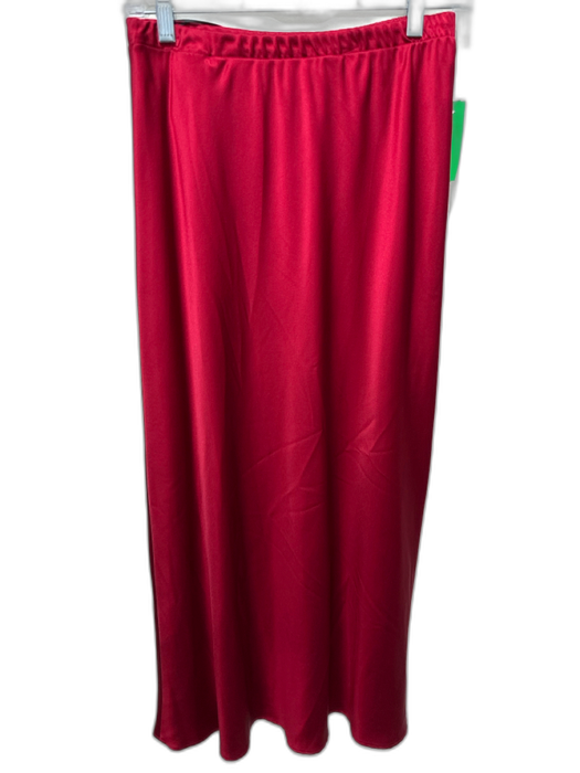 SPRWMN Size S Ruby Red Silk Elastic Waist Sheath Maxi Skirt Ruby Red / S