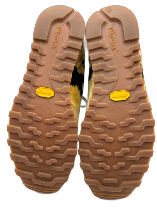 Le Monde Shoe Size 7 Yellow & Black Suede Corduroy lace up Fabric Block Sneakers Yellow & Black / 7