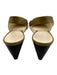 Tory Burch Shoe Size 10 Green Beige Leather Pointed Square Toe Slingback Pumps Green Beige / 10