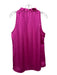 Abbey Glass Size M Fuchsia Polyester Sleeveless Ruffle Neckline Tie Neck Top Fuchsia / M