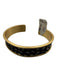 Brackish Black, Gold, White 24K Gold Plated Cuff guinea feathers Bracelet Black, Gold, White