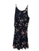 Joie Size S Black & Multi Silk Floral Sleeveless Drawstring Waist Dress Black & Multi / S