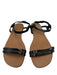 Roberto Del Carlo Shoe Size 36 Black & Beige Leather Strappy Ankle Strap Sandals Black & Beige / 36