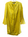 Trina Turk Size Large Yellow Cotton Tassels 3/4 Ruffle Sleeve Knee Length Dress Yellow / Large