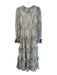 A Loves A Size XS Cream & Black No Fabric Tag V Neck Lace Overlay Maxi Dress Cream & Black / XS