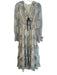 A Loves A Size XS Cream & Black No Fabric Tag V Neck Lace Overlay Maxi Dress Cream & Black / XS
