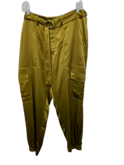 Banana Republic Size 12 Gold Silk Cargo High Rise Belt Inc Pants Gold / 12