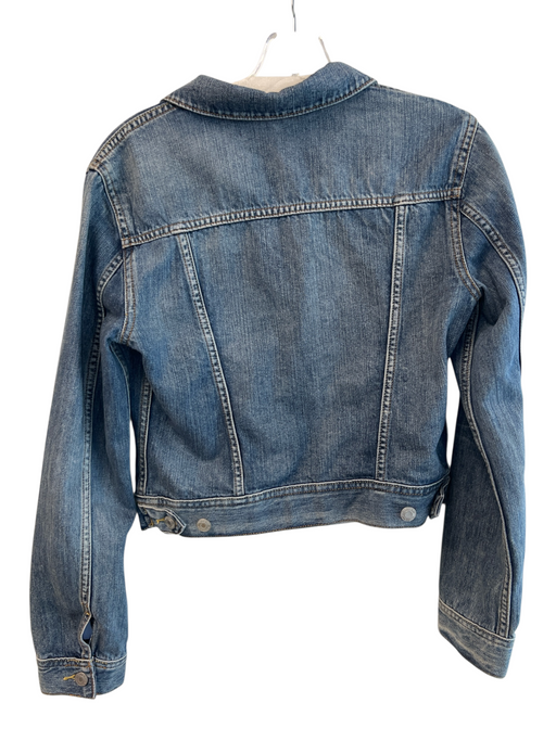 Sunday best Size S Med Dark Wash Cotton Contrast Stitch Button Front Jacket Med Dark Wash / S