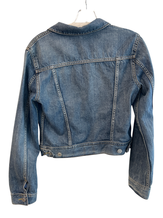 Sunday best Size S Med Dark Wash Cotton Contrast Stitch Button Front Jacket Med Dark Wash / S